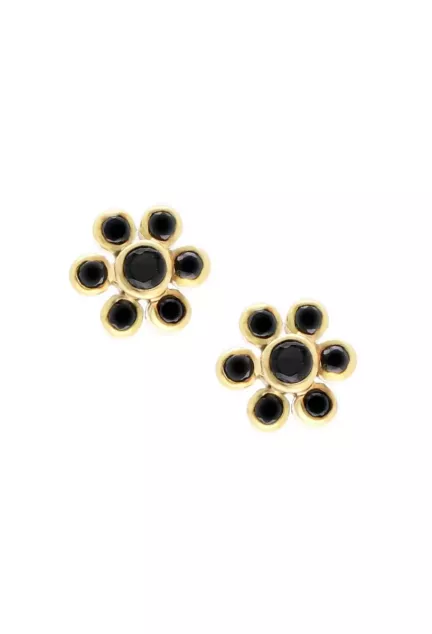 pendientes de oro amarillo 18k con onix modelo orla foto para parrilla web toma frontal