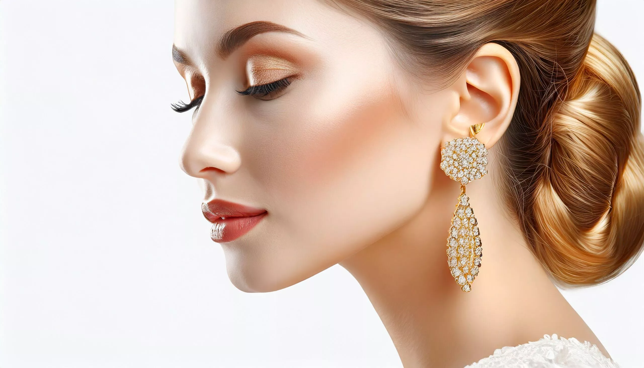 3aretes de argollas de oro clasicas con en una novia 90991 scaled 1 1