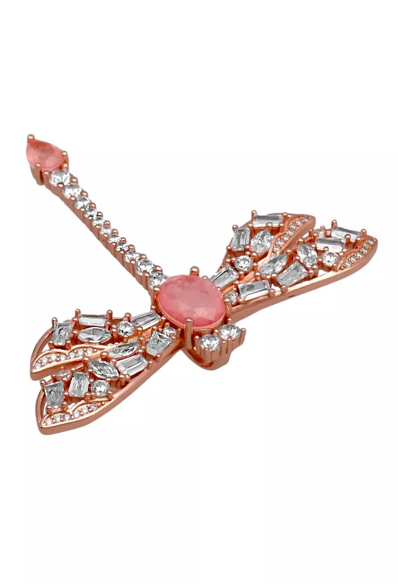 Broche: El Complemento perfecto para cada estilo 2025 Broche de plata para solapa libelula 252_BP2639-ROJ-RS