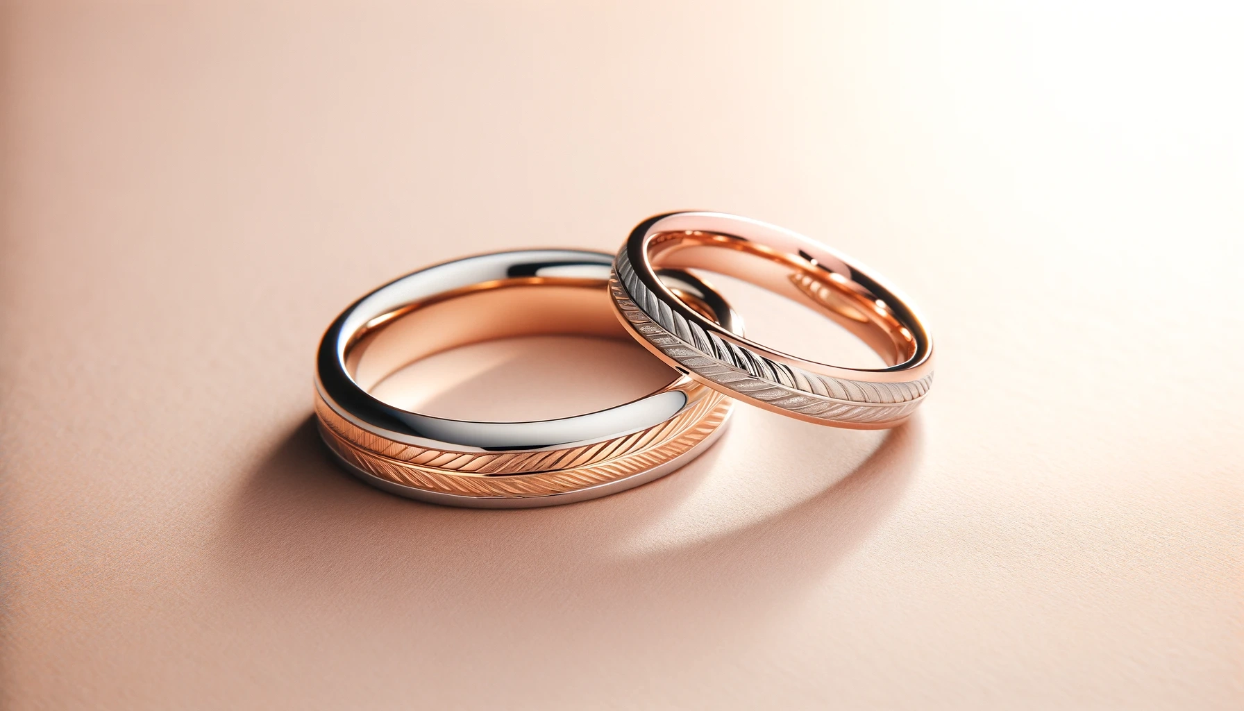 Alianzas de boda bicolor materiales se usan en las alianzas de boda bicolor