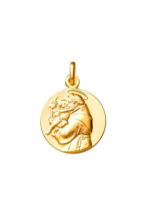 Medalla de plata chapada de San Antonio de Padua 045_AG0140518D-14
