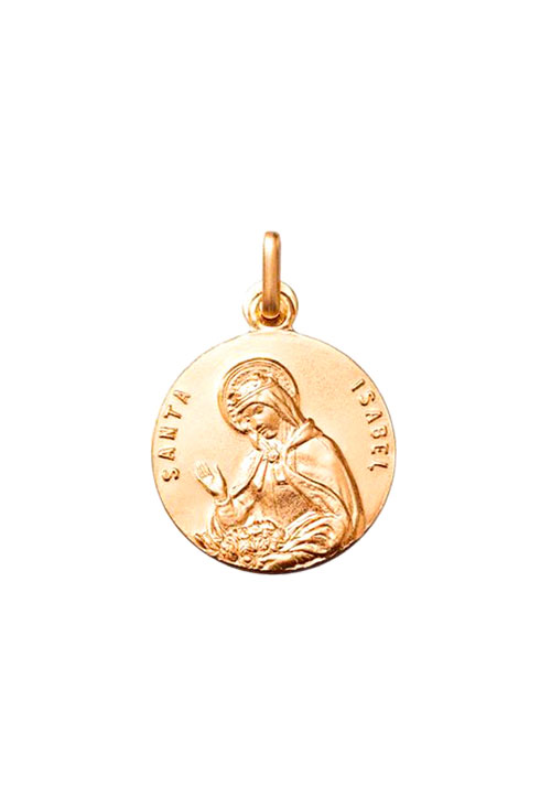 Medalla de plata chapada en oro de Santa Isabel de Portugal 045_AG0141445D-20