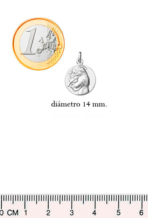 Medalla de plata de ley de San Antonio de Padua 045_AG0140518-14 medida