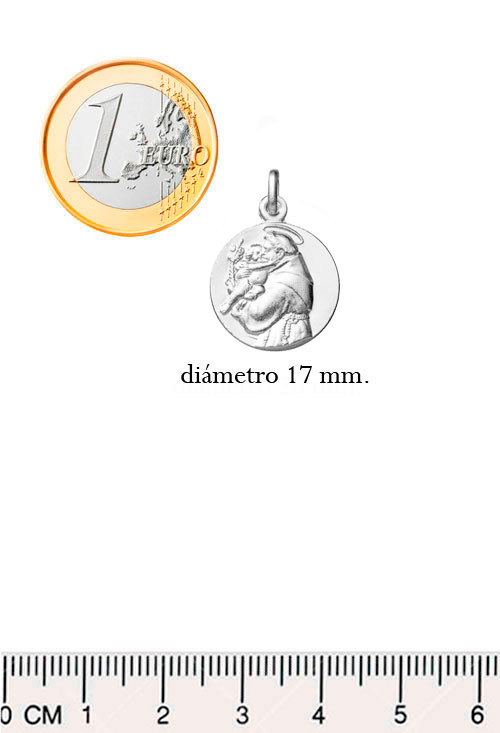 Medalla de plata de ley de San Antonio de Padua 045_AG0140518-17 medida