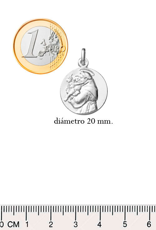 Medalla de plata de ley de San Antonio de Padua 045_AG0140518-20 medida