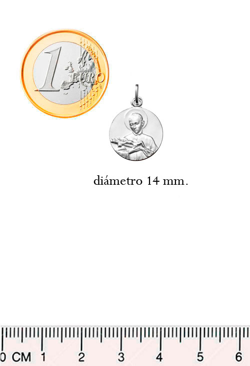Medalla de plata de ley de San Luis Gonzaga 045_AG0140550 medida