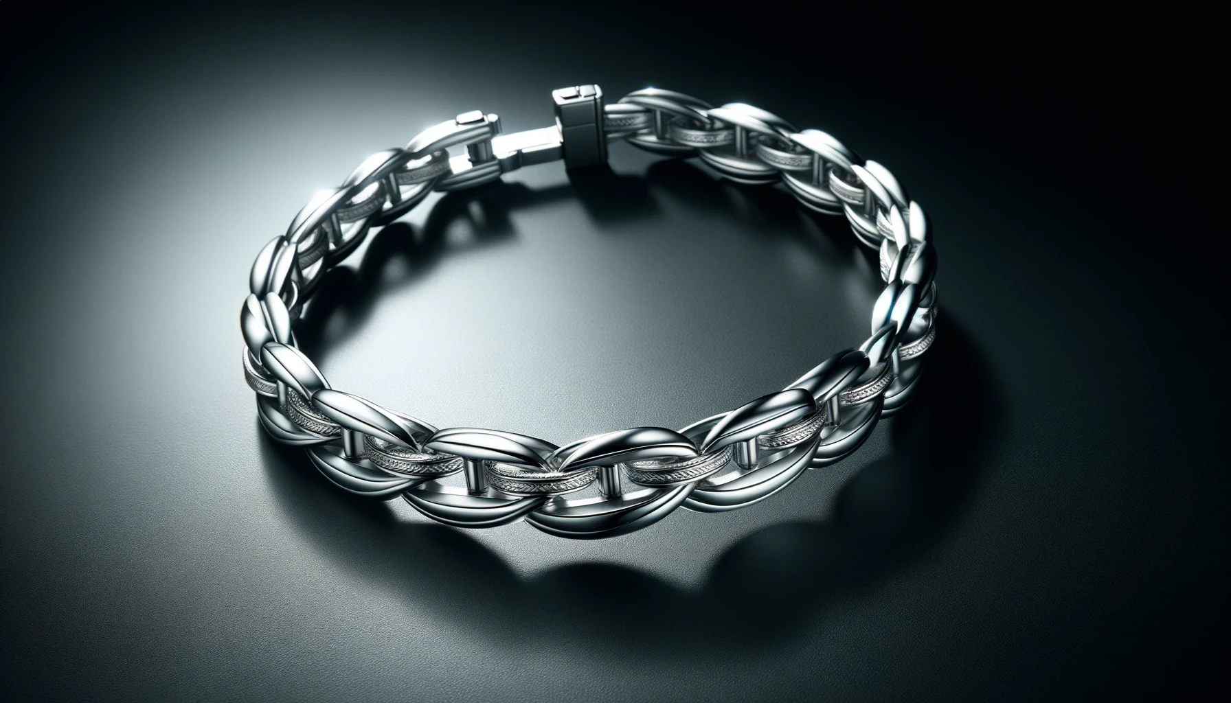 pulsera de oro blanco para hombre 1