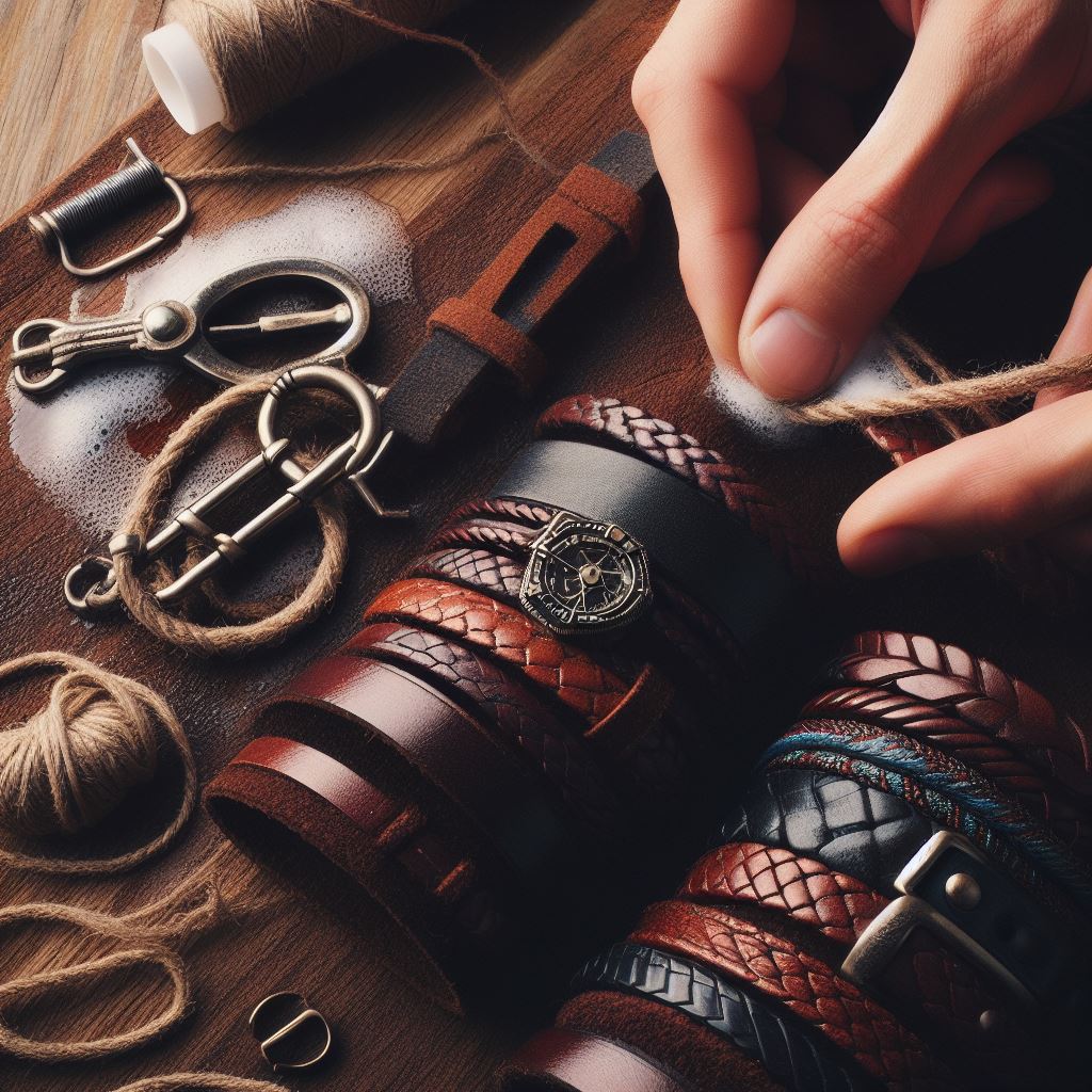 Pulseras de piel en hilo náutico pulsera de piel en hilo nautico