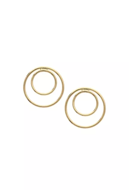 Pendientes en oro 18k círculos concéntricos 002_56112-P