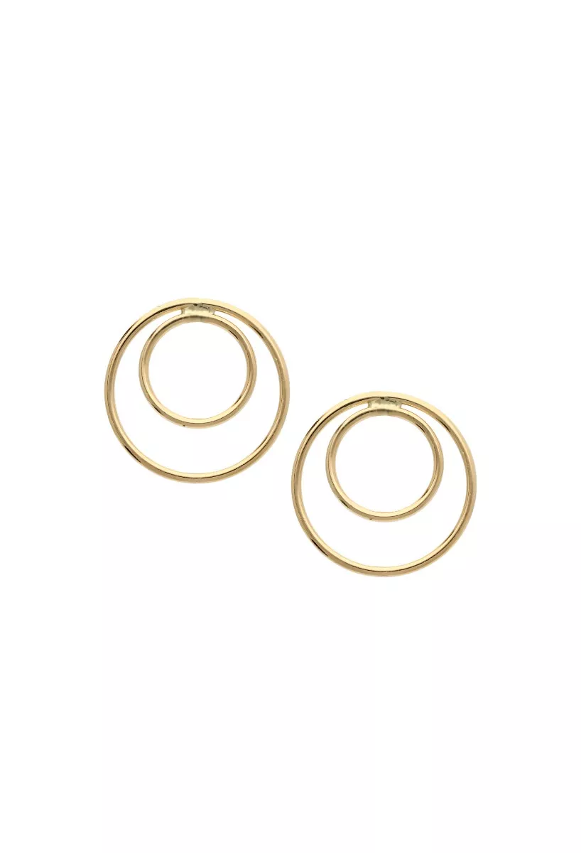 Pendientes en oro 18k círculos concéntricos 002_56112-P Pendientes en oro 18k círculos concéntricos 002_56112-P