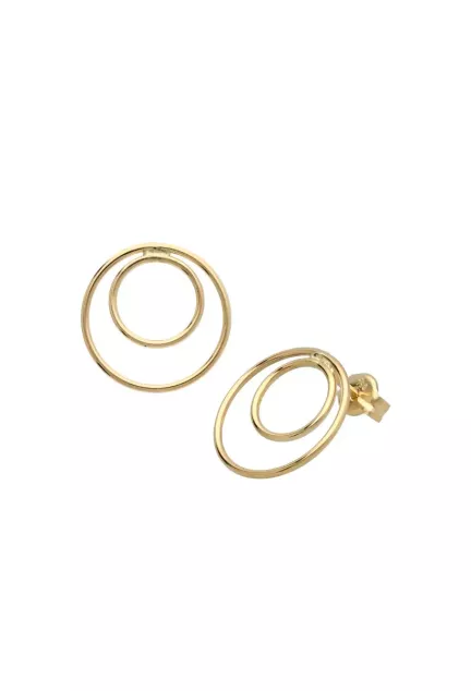 Pendientes en oro 18k círculos concéntricos 002_56112-P foto 2