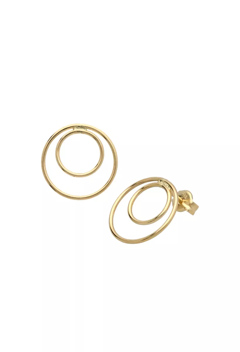 Pendientes en oro 18k círculos concéntricos 002_56112-P Pendientes en oro 18k círculos concéntricos 002_56112-P foto 2