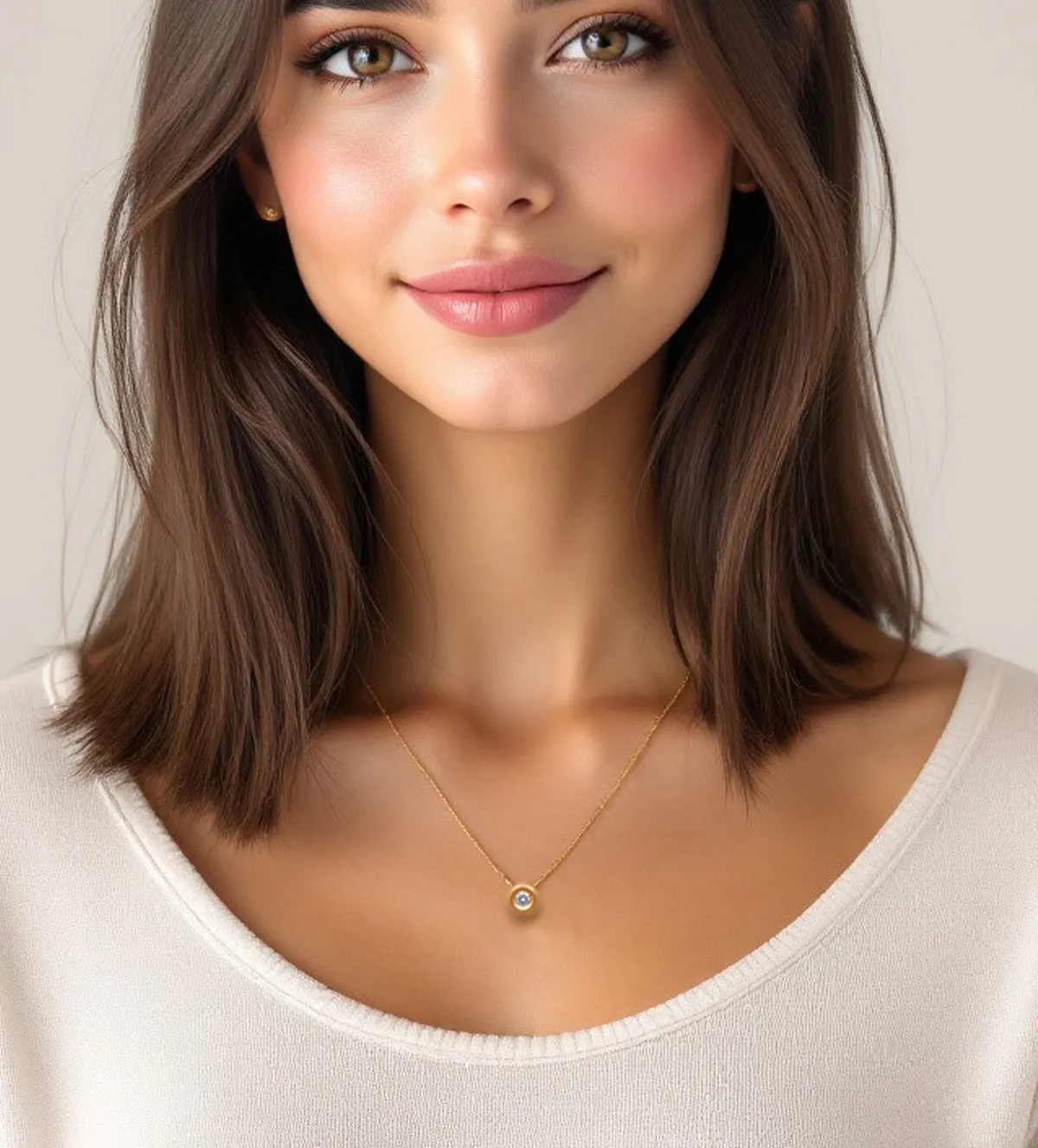 Gargantilla de oro amarillo 18k con diamante. gargantilla-de-oro-con-brillante-095_473389 vista sin modelo