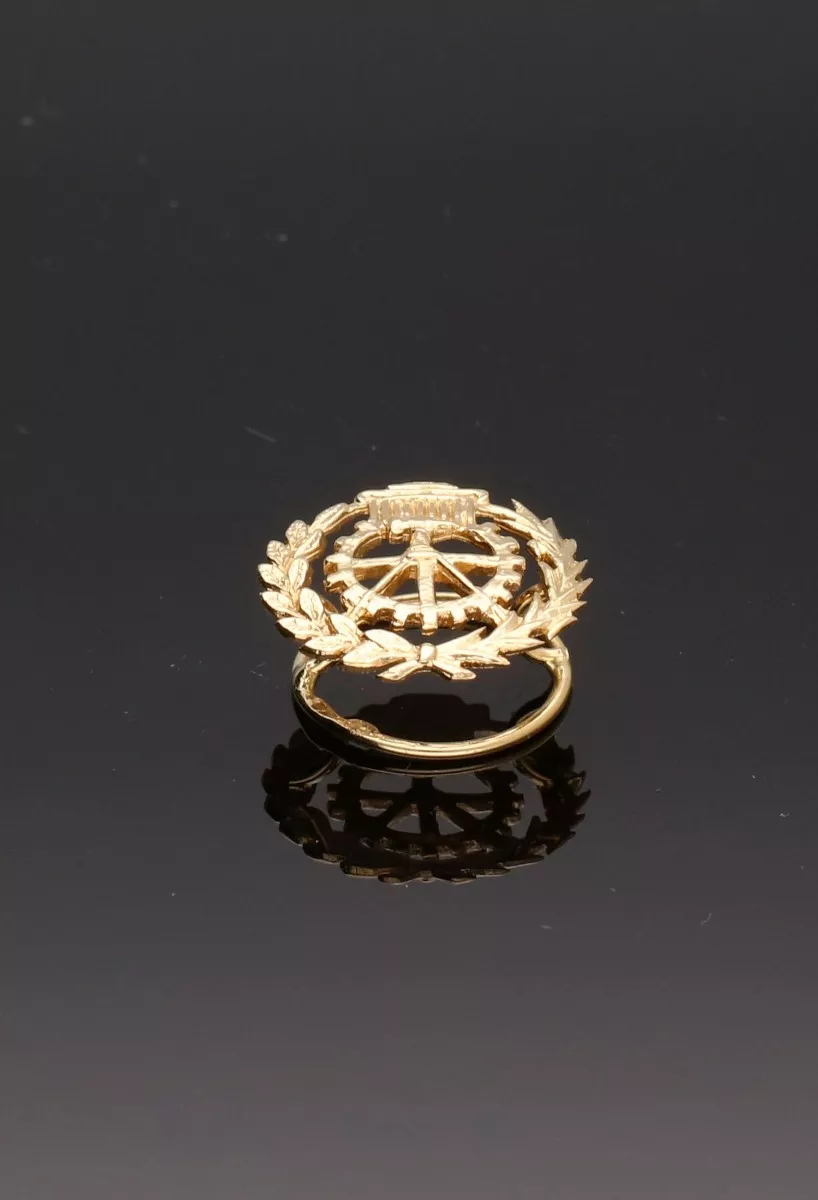 Insignia de oro 18K de delineante 038_LO-025-23AM06 Insignia de oro 18K de delineante 038_LO-025-23AM06 fondo negro