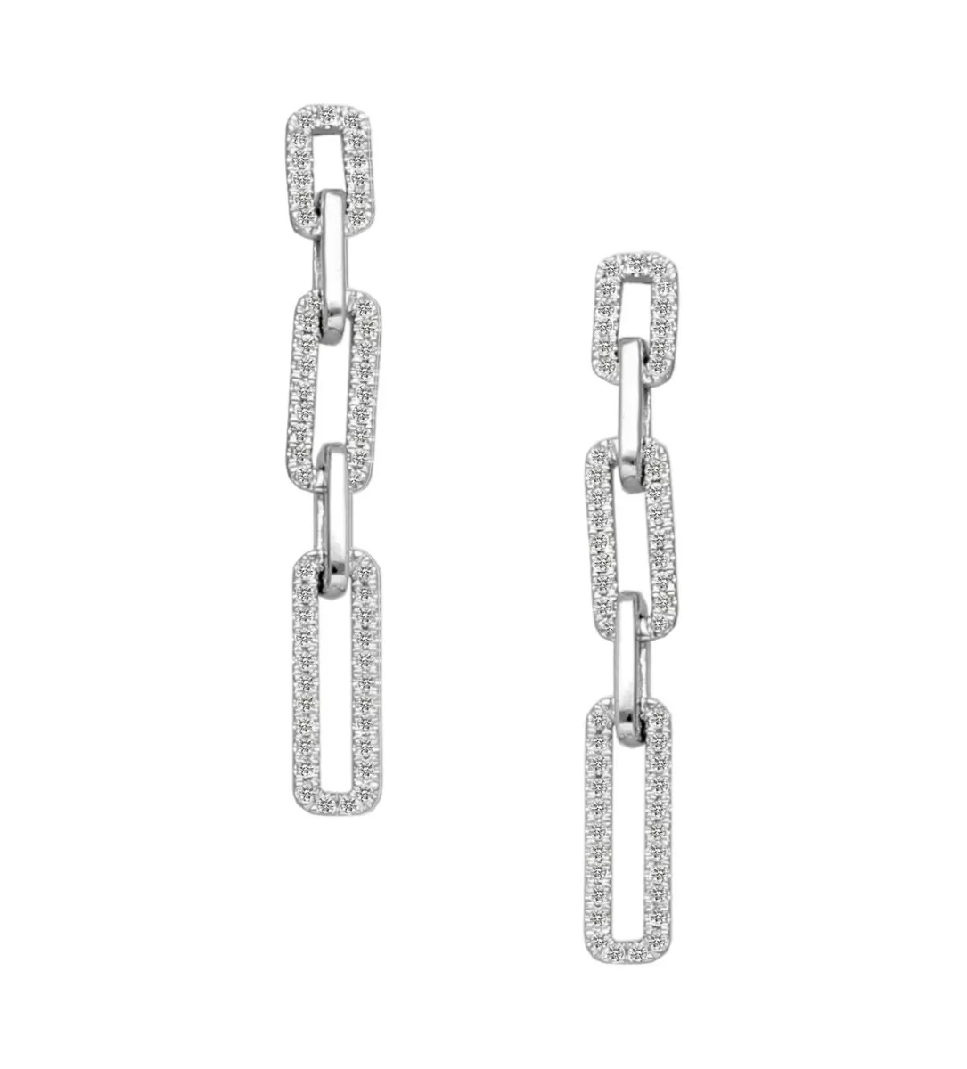 Pendientes oro blanco 18k con brillantes 243_470-00628 pendientes oro blanco 18k con brillantes fotografia frontal