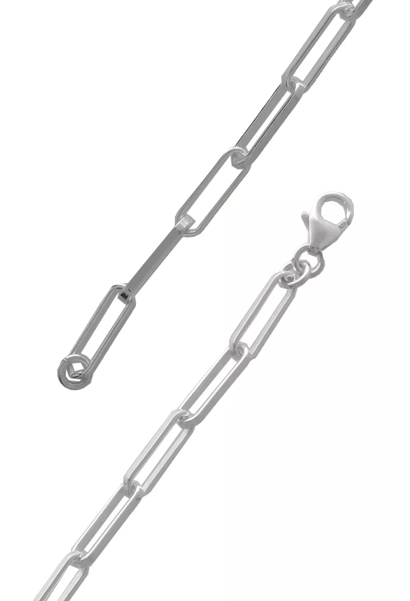 Pulsera de plata de eslabón forzado alargado 240_RL-150-20 foto 2