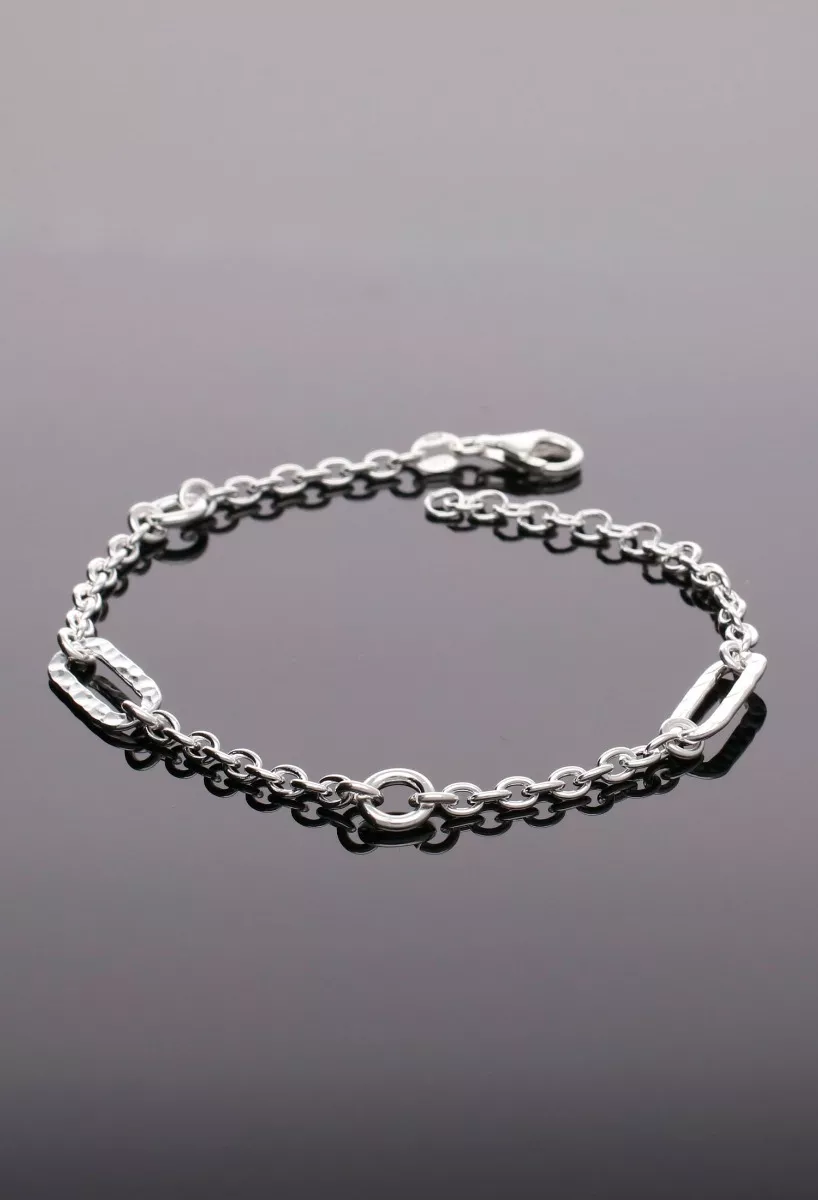 Pulsera de plata entrepiezas ovales 240_PI-14407N Pulsera de plata entrepiezas ovales 240_PI-14407N fondo negro