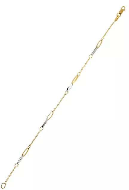 pulsera de oro bicolor 18 ktes vista extendida