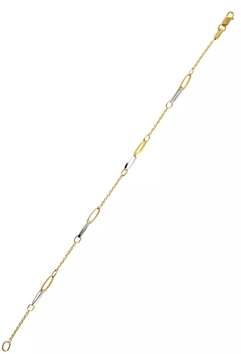 pulsera de oro bicolor 18 ktes vista extendida