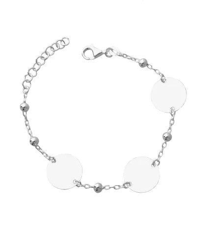 pulsera de plata con entrepiezas