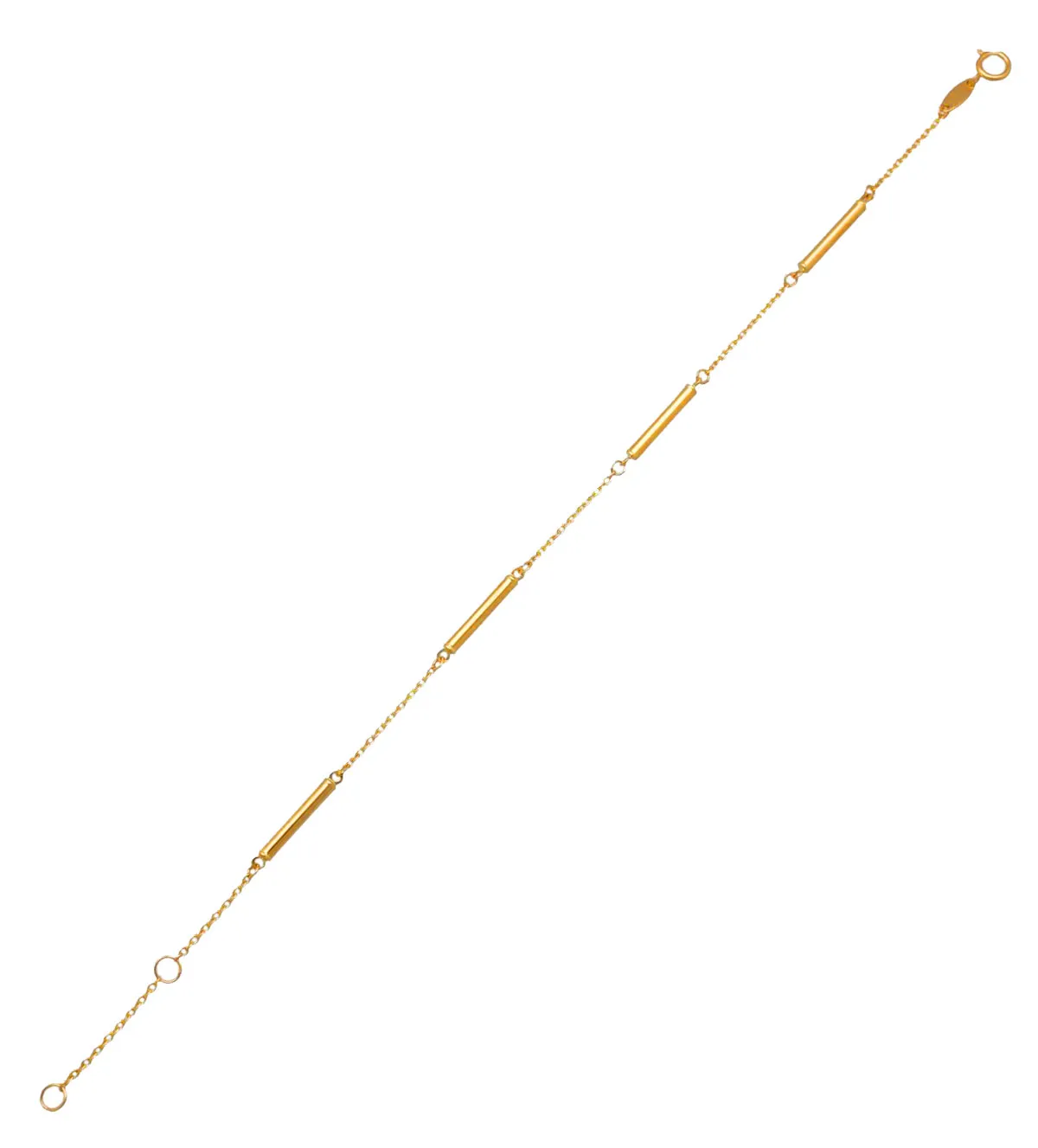 Pulsera de oro 18K entrepiezas cilíndricas 243_401-01319-P pulsera de oro 243_401-01319-P_01