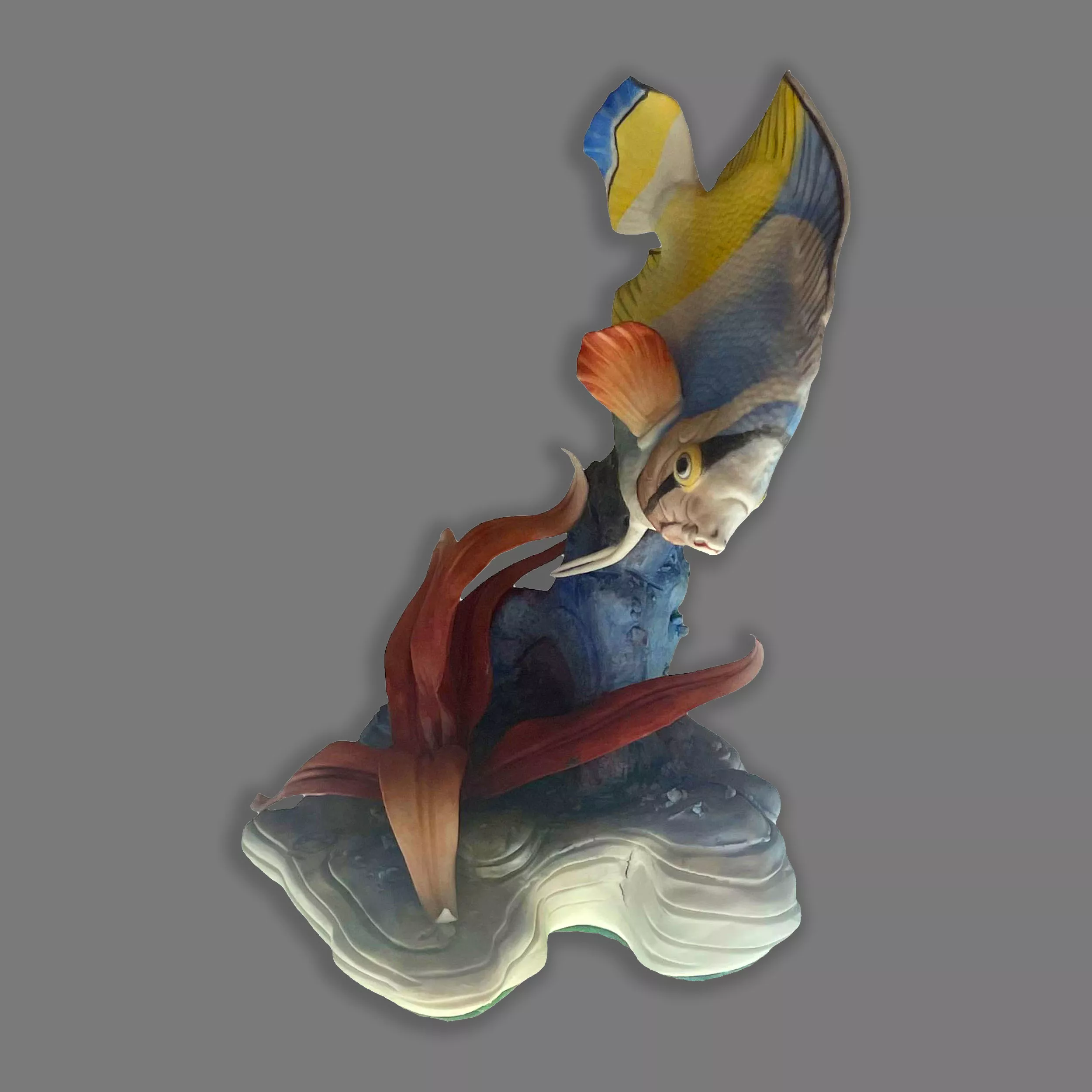 figura de porcelana nuevo buen retiro pez tropical 14 02