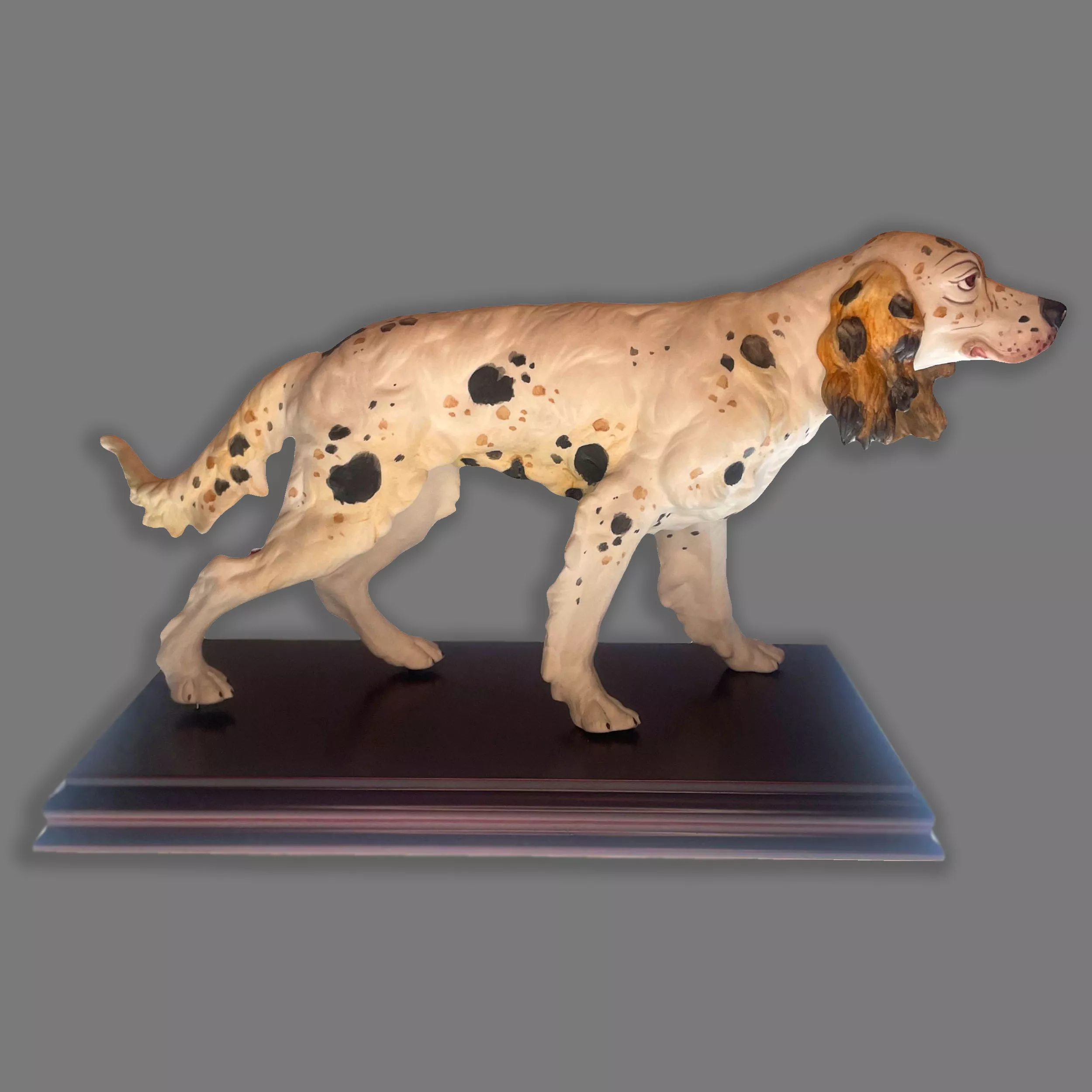 figura porcelana nuevo buen retiro perro setter