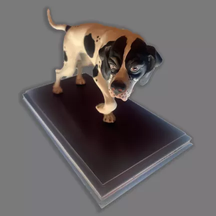 figura de porcelana nuevo buen retiro perro pointer