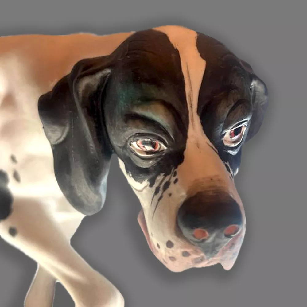 figura porcelana marca Nuevo Buen Retiro perro pointer 09 04