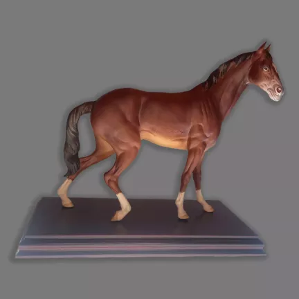 figura porcelana nuevo buen retiro caballo castaño