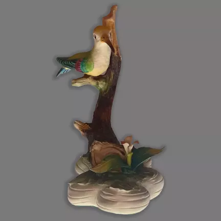 figura porcelana nuevo buen retiro colibri verde