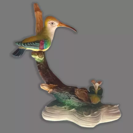 figura de porcelana nuevo buen retiro colibri verde