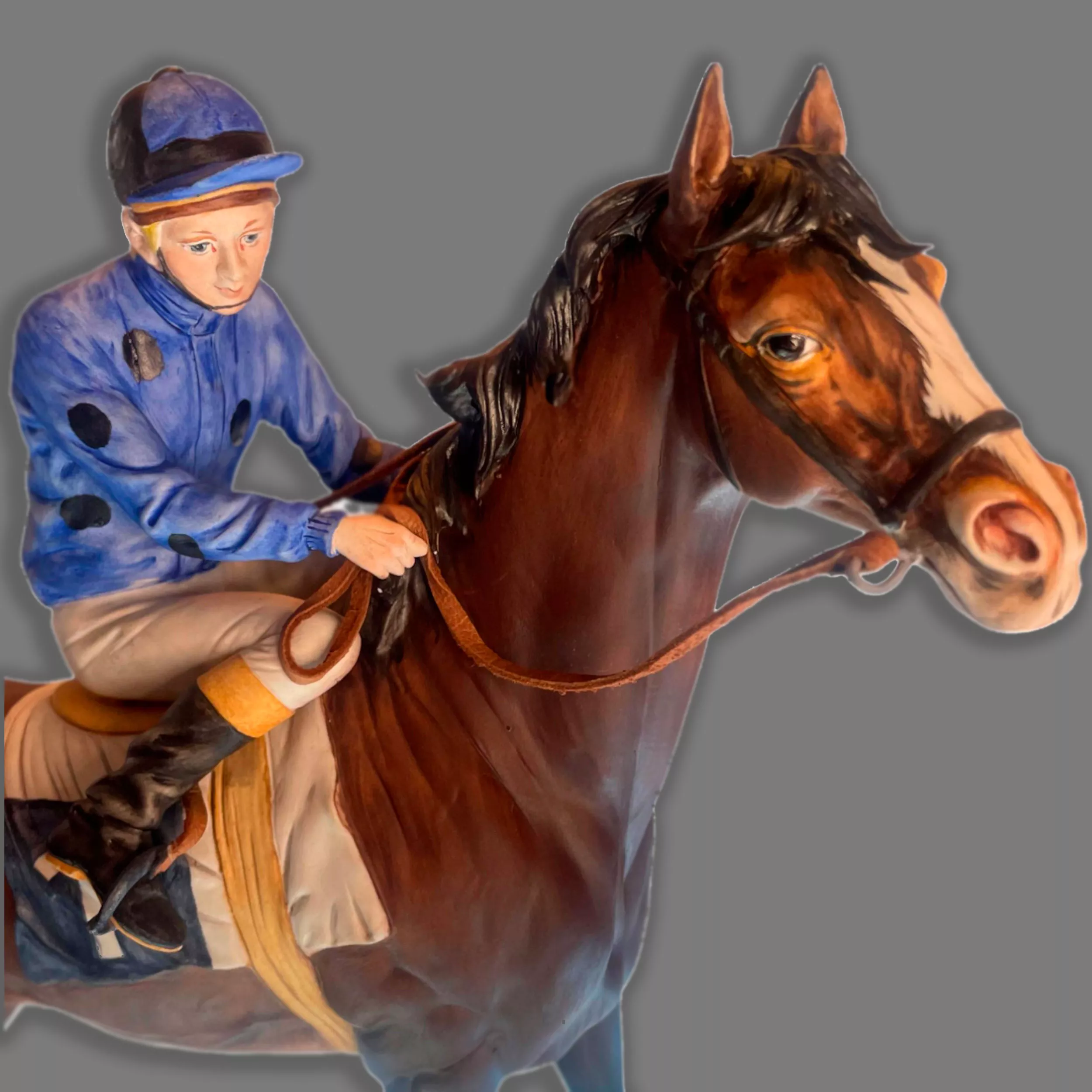 jockey a caballo figura de porcelana 00 05