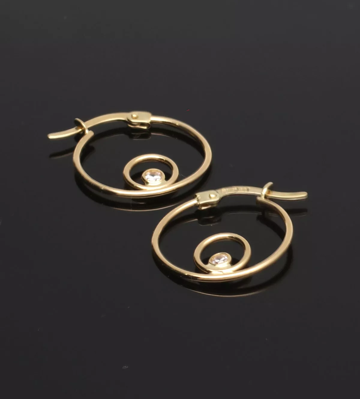 Pendientes oro 18 ktes criollas dos círculos 243_401-01630-15 Pendientes oro 18 ktes criollas dos círculos 243_401-01630-15 - Imagen 4