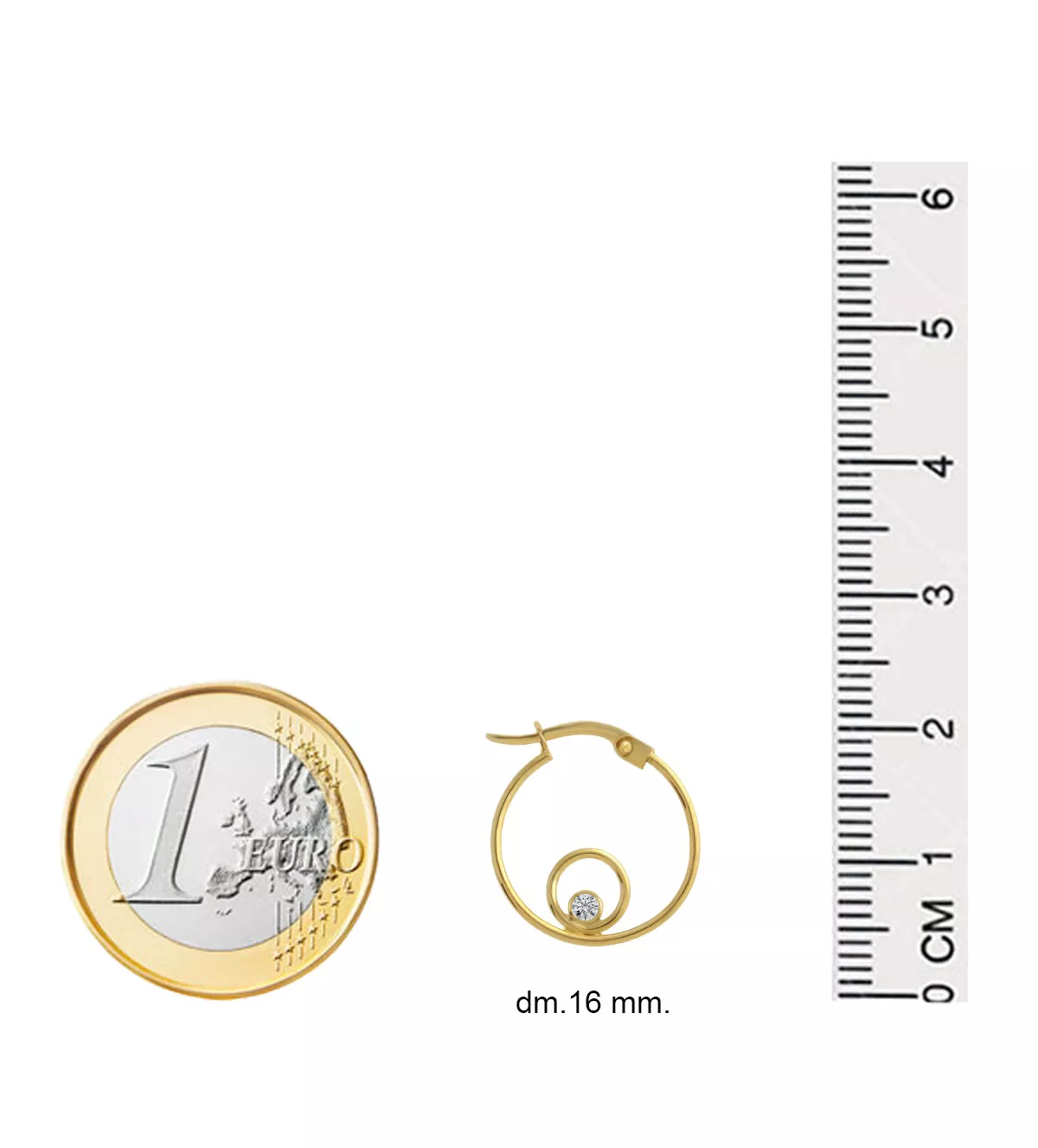 Pendientes oro 18 ktes criollas dos círculos 243_401-01630-15 Pendientes oro 18 ktes criollas dos círculos 243_401-01630-15 - Imagen 5