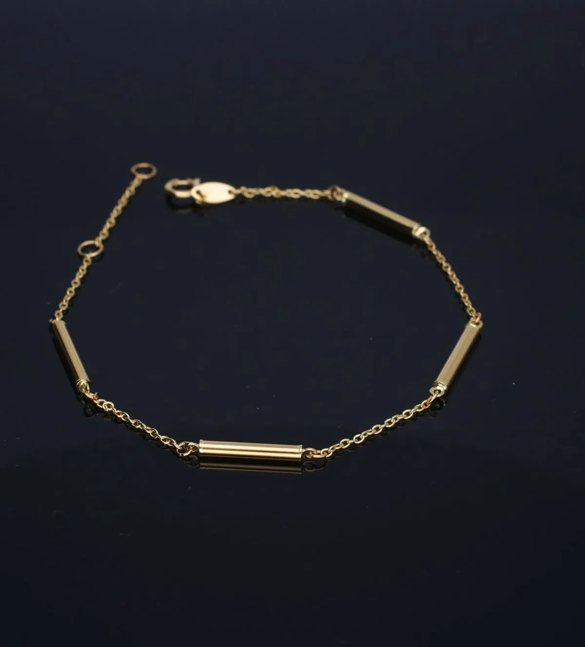 Pulsera de oro 18K entrepiezas cilíndricas 243_401-01319-P Pulsera de oro 18K entrepiezas cilíndricas 243_401-01319-P - Imagen 5