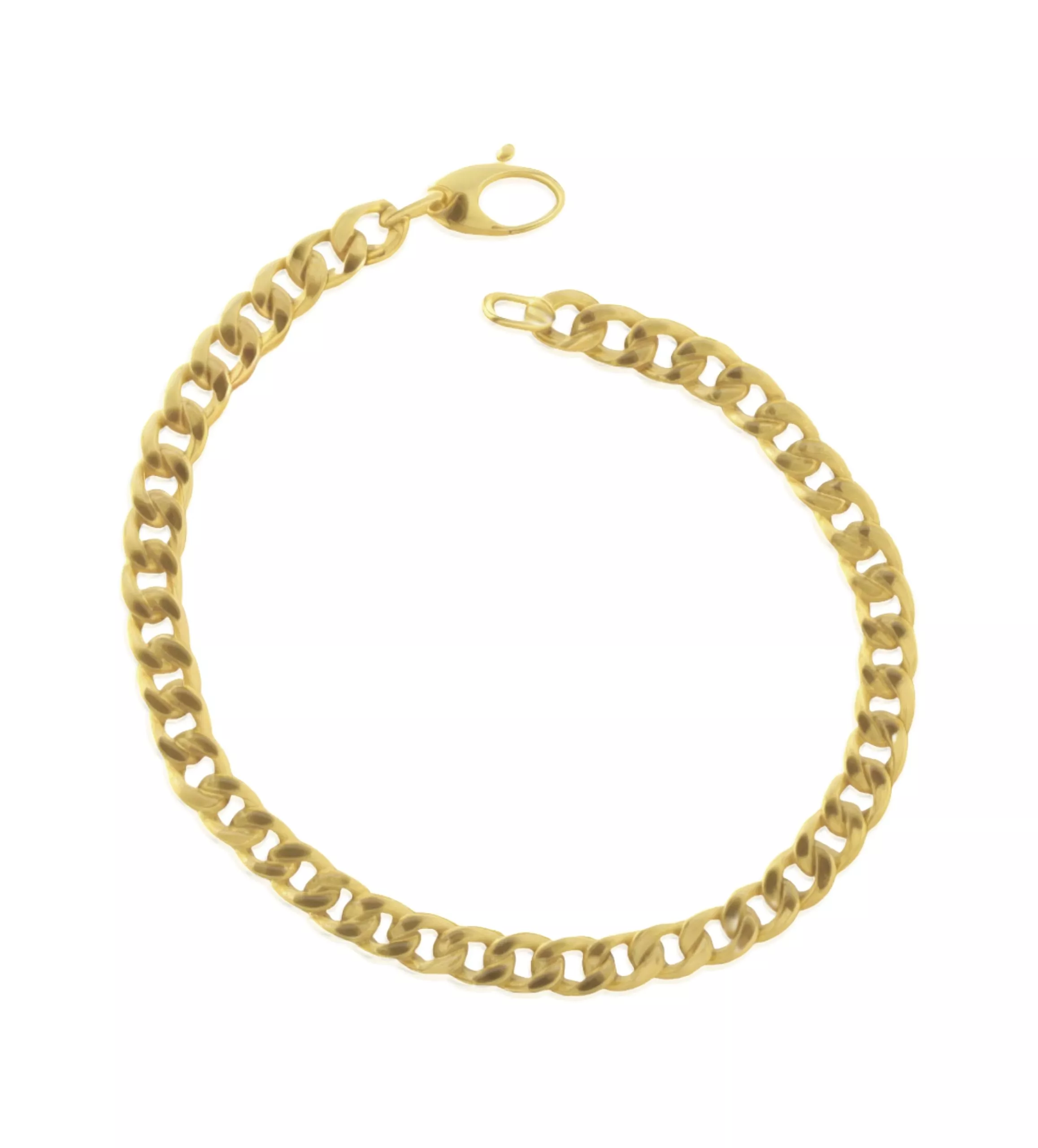 pulsera oro 18 ktes eslabones barbados