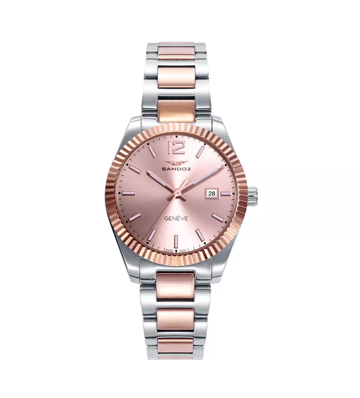 Reloj Sandoz mujer bicolor acero y chapado oro rosa 81384-75