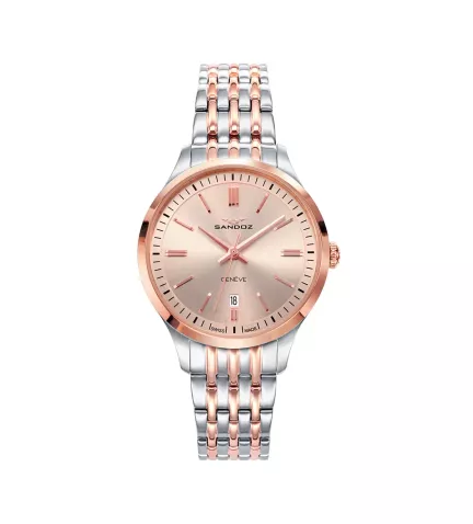 Reloj de acero chapado Sandoz mujer 81350-97