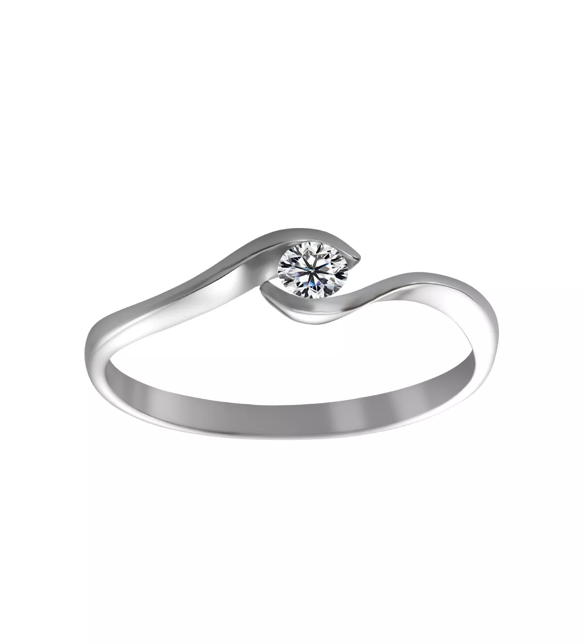 Anillo de compromiso oro blanco 18 ktes y brillante Éter Brillante 002_BR-1281-S-B