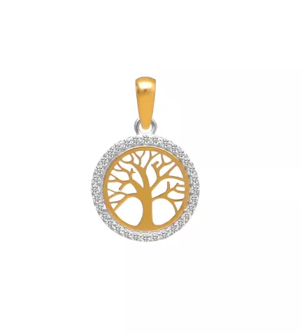 colgante oro bicolor 18k arbol de la vida 002 83711 G
