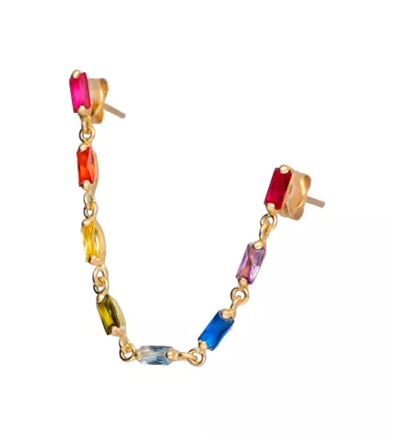 pendiente oro 18k con cuarzos multicolores 002 56569 P 02