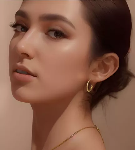 pendientes de oro 18 ktes aretes presion 002 56604 P 10