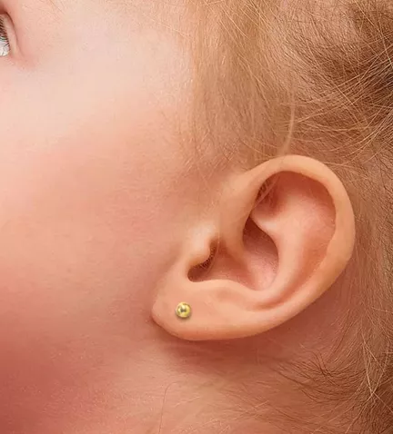 pendientes oro 18k para bebe 289 0491013P 10