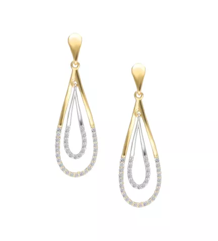 pendientes oro bicolor 18k 243 400 00779