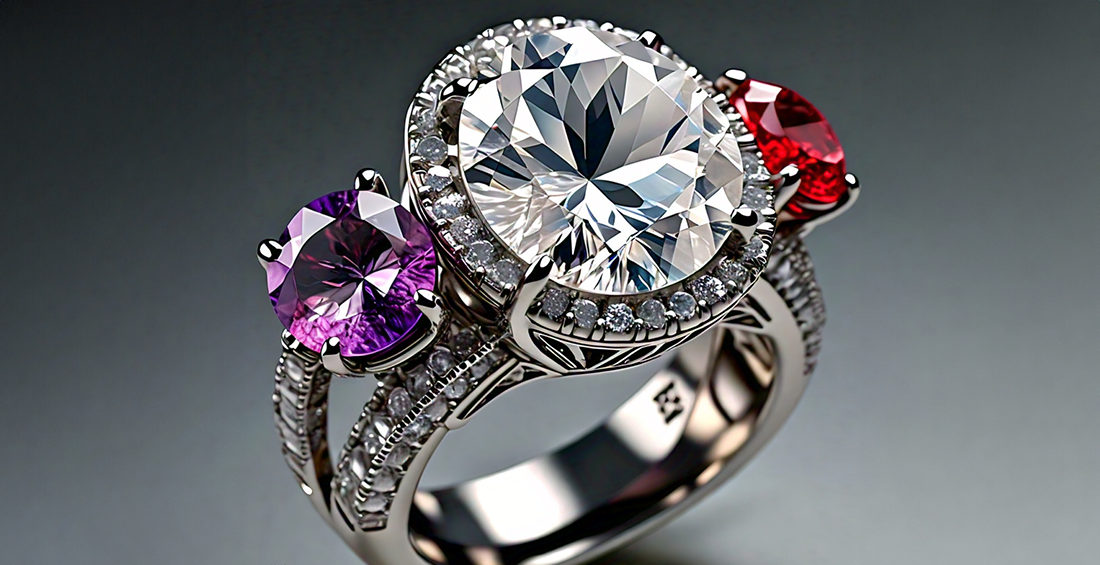 Anillos de compromiso de tres piedraspcongemasdopost