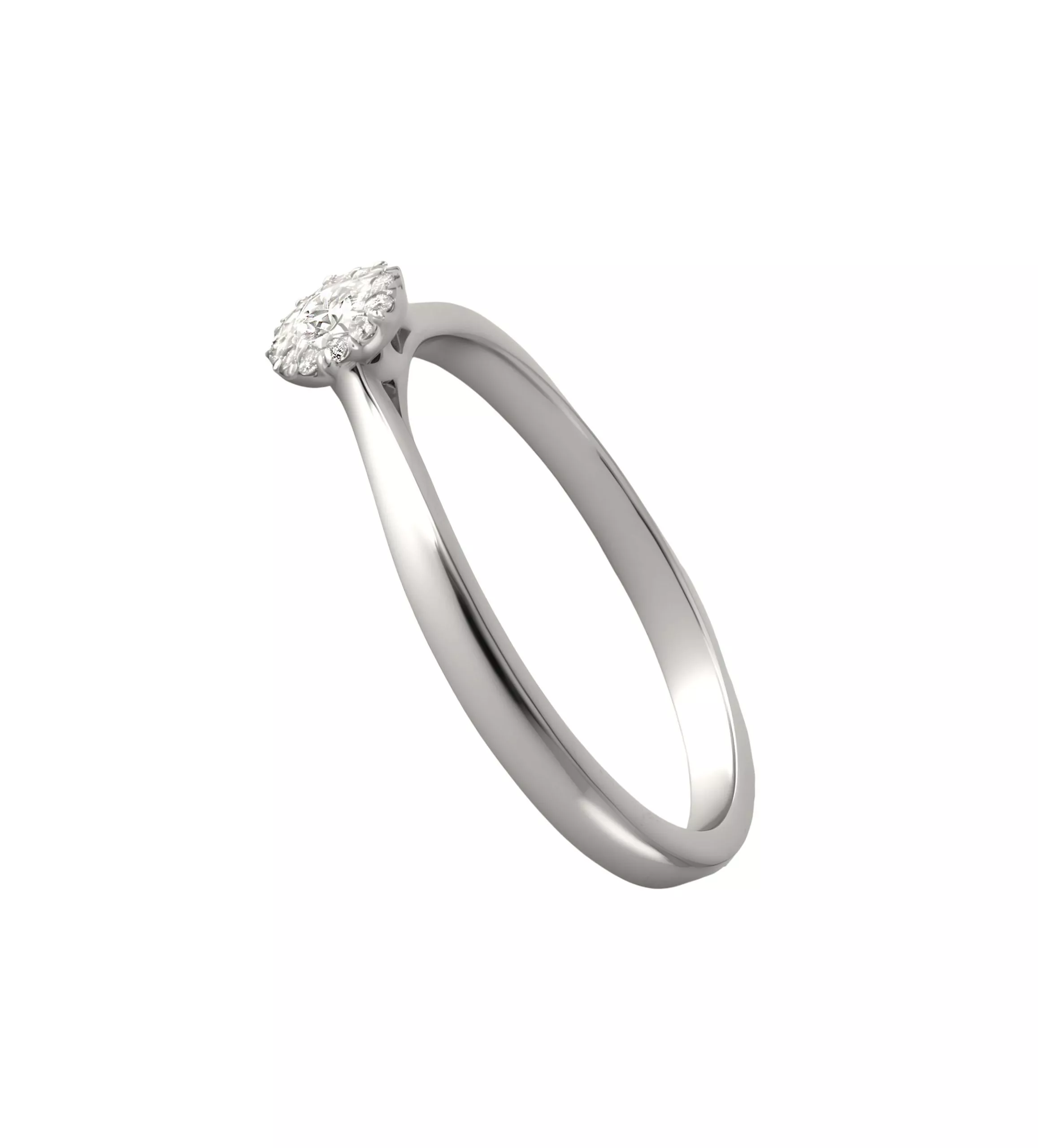 Anillo de compromiso oro blanco 14 Deseos Anillo de compromiso oro blanco 14 Deseos - Imagen 4