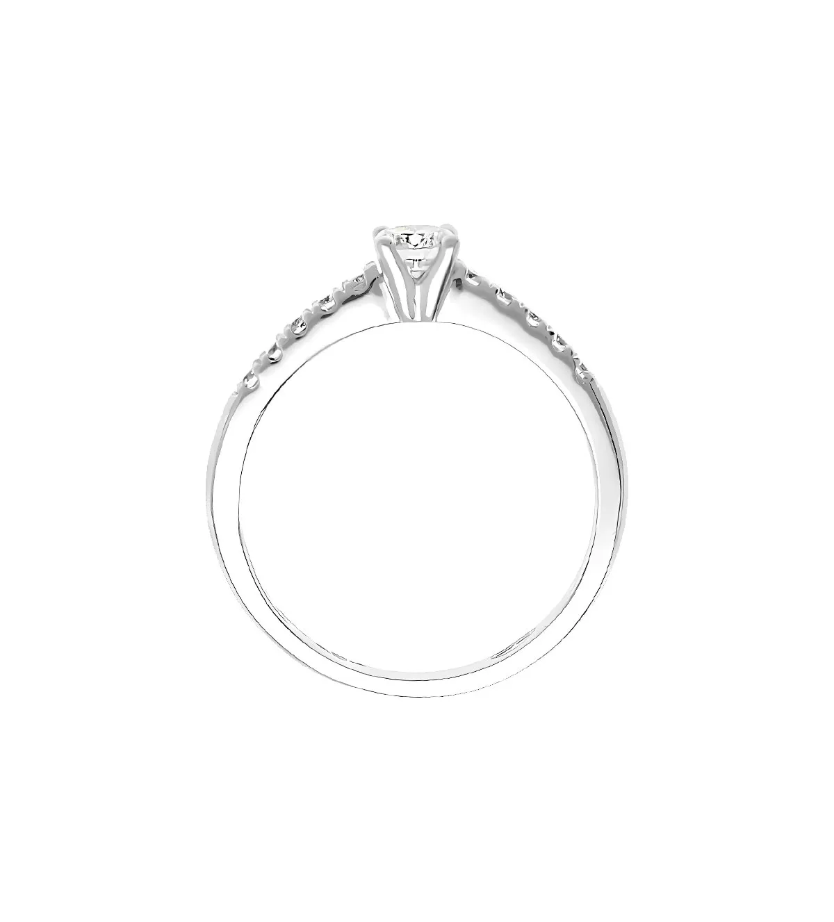 Anillo de compromiso oro blanco "Música de Luz" Anillo de compromiso oro blanco "Música de Luz" - Imagen 5