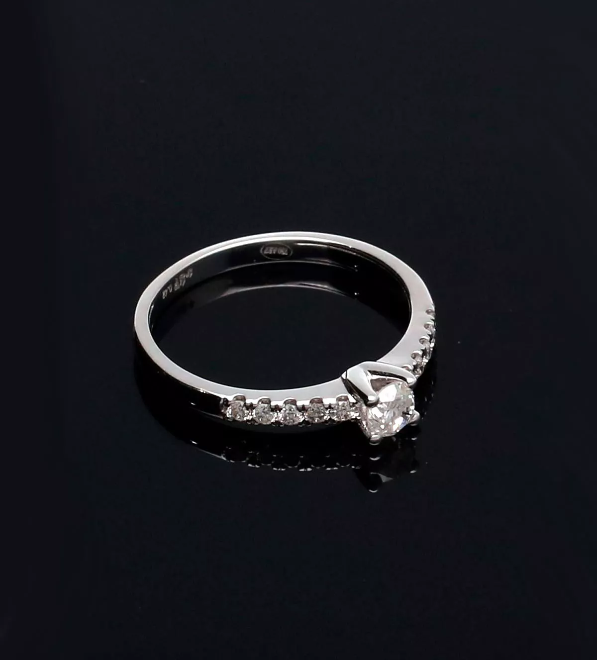 Anillo de compromiso oro blanco "Música de Luz" Anillo de compromiso oro blanco "Música de Luz" - Imagen 6