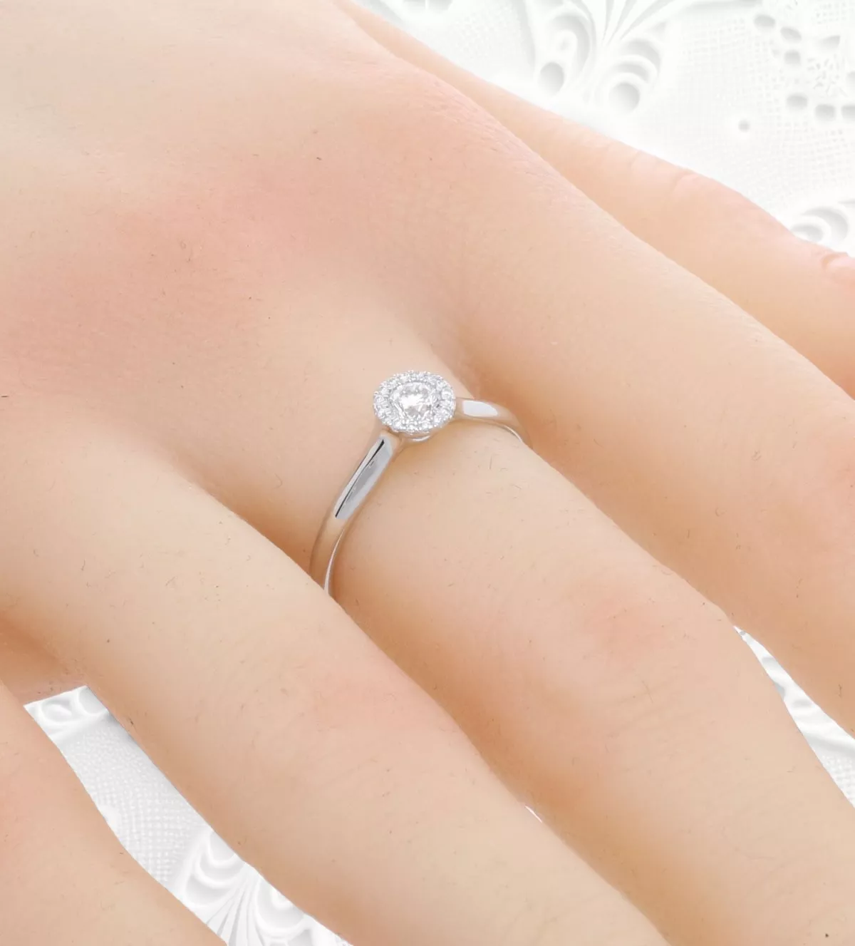 Anillo de compromiso oro blanco Lucero Eterno Anillo de compromiso oro blanco Lucero Eterno - Imagen 3